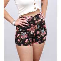 AROS SHORT FLORES TELA CIERRE