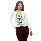 PRETTY WOMAN CHOKER POLERA ROCKSTAR M/ LARGA