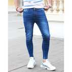 URBAN CREW LISO AZUL FOCALIZADO JEANS HOMBRE