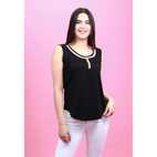 DKT CADENAS ESPALDA BRILLANTES CUELLO M/0 BLUSA