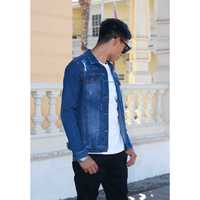 URBAN CREW LISO CHAQUETA JEANS HOMBRE ALMONOBER