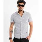 LABERINTO RAYAS CAMISA LINO CUELLO CHINO HOMBRE