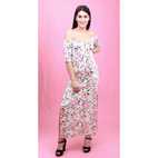 WOMEN MAXIVESTIDO FLORES MANGA 3/4 BRETEL