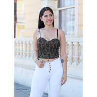 ZONA BRILLOS COPA REDONDO CROP TOP